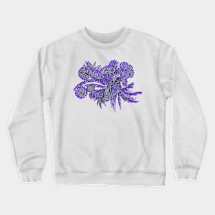 Purple Fantasy Flowers Floral Boho Bouquet Crewneck Sweatshirt